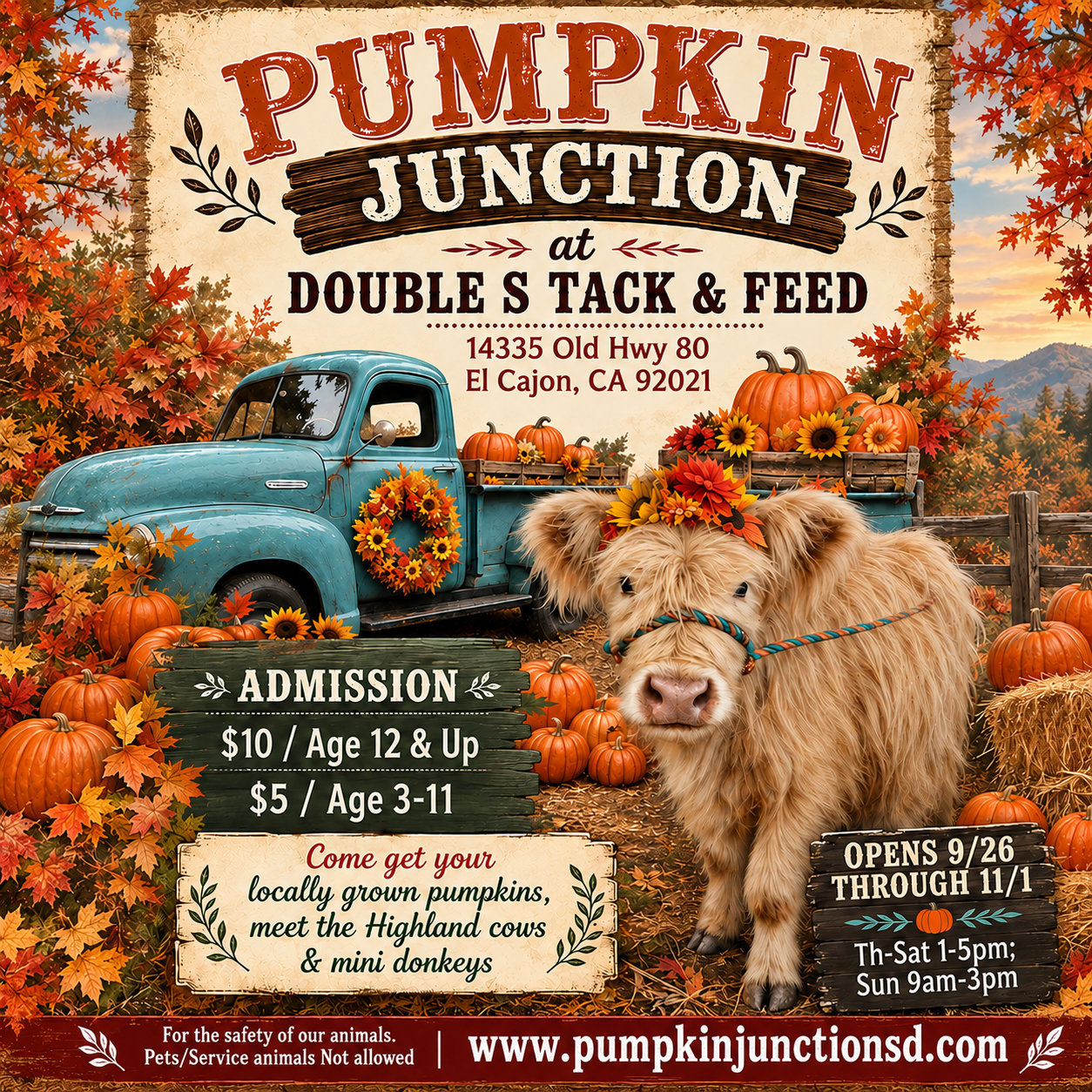 Pumpkin Junction at Double S Tack & Feed flyer